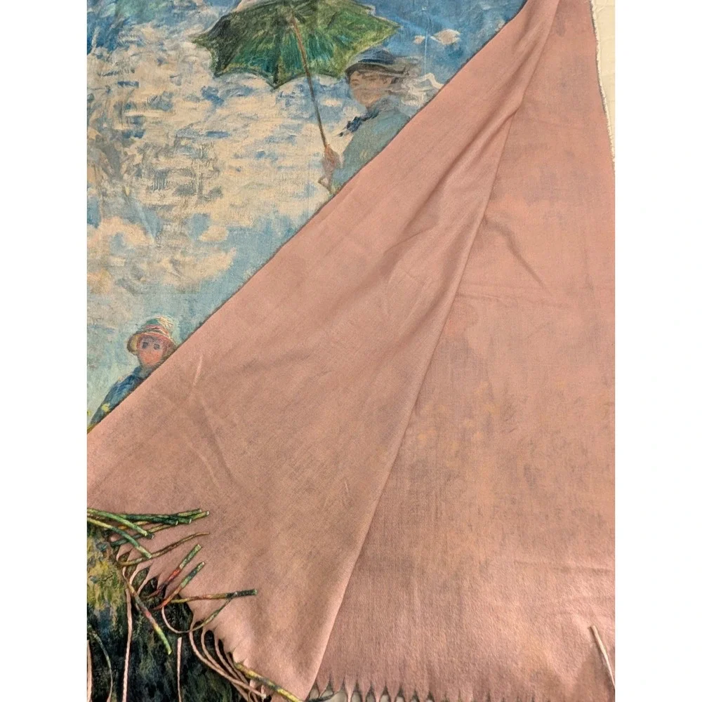 Soft Silk High Quality Scarf Madame Monet & Her Son‎ Print From USA Seller Gift